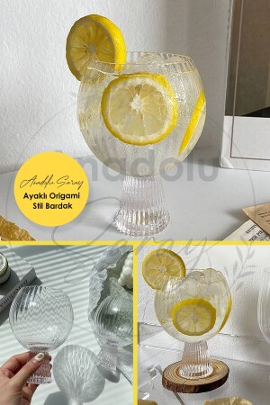 Heat Resistant Borosilicate Glass Footed Origami Style Cup And Bowl | . in the bar - Anadolu Saray Çarşısı