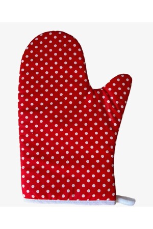 Heat Resistant Fireproof Red Polka Dot Oven Mitts (SINGLE) - Cde