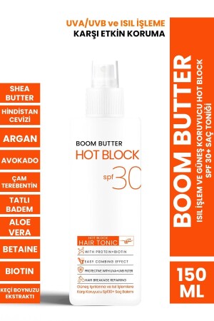 Heat Treatment and Sunscreen Hot Block SPF 30+ Hair Tonic 150ML - Boom Butter