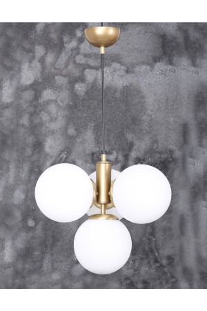 Hector 4-Piece Antique White Glass Chandelier 101562011 - MŞ Aydınlatma