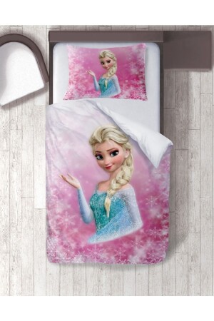 Hediye Nevresim Elsa Frozen 3d Baskılı Tek Kişilik Nevresim Takımı Çarşafsız 30ELSA - hediyechy