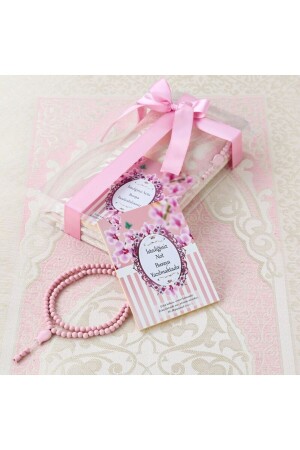 Hediyelik Yasin Kitabı, Seccade, Kokulu Tesbihli Mevlid Hediye Seti-pembe M607-PEMBE - İkranur
