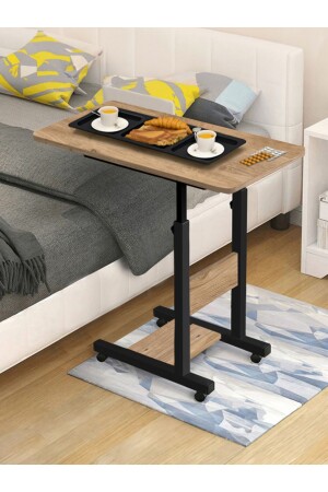 Height Adjustable Patient Table - Atlantic Pine 70x40 (With Wheels) Oval Edge - Sekizincicaddedizayn