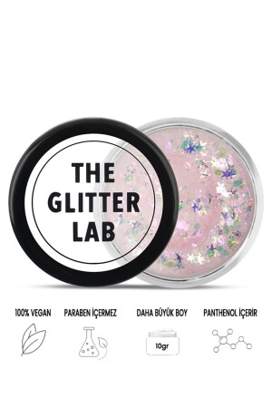 Heller Glitzer in Gelform – Weiße Sterne - The Glitter Lab
