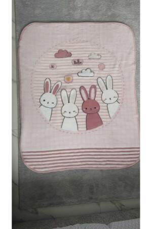 Hello Rabbıt Bebek Battaniyesi (100x120) [BEHREHANE] - Özdilek