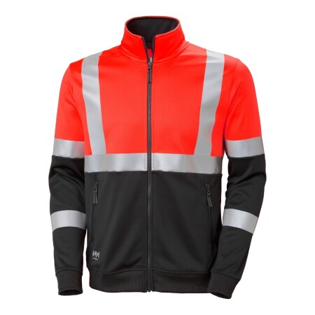 HELLY HANSEN Addvis Zip Sweatshirt Class 1, red - Helly Hansen workwear