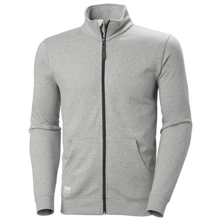 HELLY HANSEN Klassisches Sweatshirt mit Reißverschluss, hellgrau - Helly Hansen workwear
