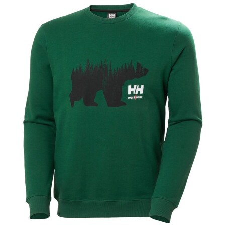 HELLY HANSEN Sweatshirt mit Grafik, grün - Helly Hansen workwear