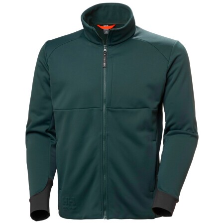 HELLY HANSEN Tech Midlayer Zip-Up Sweater, Dark Green - Helly Hansen workwear
