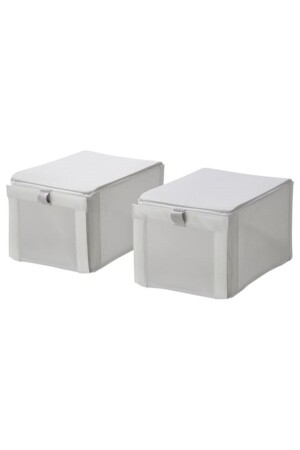 صندوق الأحذية من نوع MNZ-Hemmafixare أبيض-الرمادي 2 قطع 21568456 - IKEA
