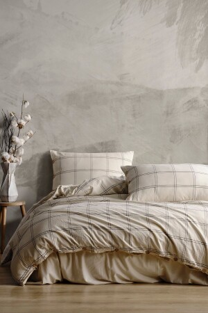 Hera 100% Cotton Yarn Dyed Washed Double Duvet Cover Set 200*220 HRCKT - Macas Home