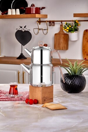 Hera Teapot Set Copper TAC-5906 - Taç