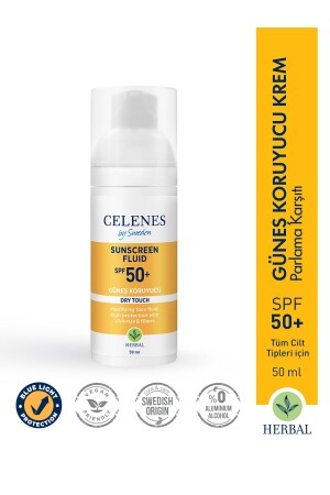 Herbal Dry Touch Yüksek Korumalı Fluid 50 Spf - Güneş Koruyucu - Yüz Ve Dekolte Bölgesi - Celenes By Sweden