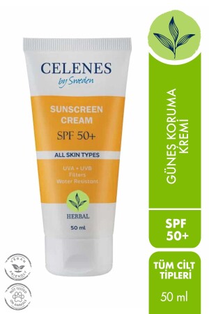 Herbal Güneş Koruma Kremi 50 Spf 50ml- Tüm Cilt Tipleri 7350104248253 - Celenes by Sweden