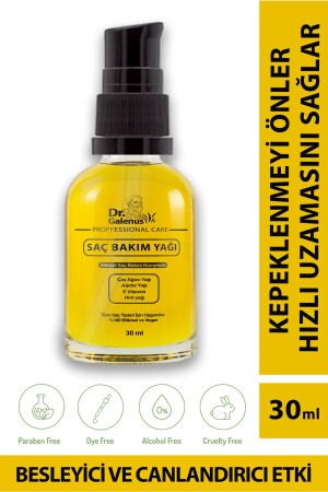 Herbal Hair Care Serum (TEA TREE OIL- CASTOR OIL- JOJOBA OIL- VITAMIN E) 30 ml - Dr. Galenus