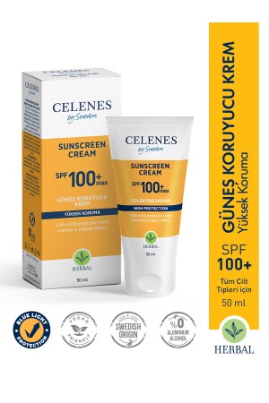 Herbal Sun Protection Cream 100 Max Spf 50ml / All Skin Types - Celenes By Sweden