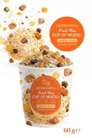Herbamina Bardak Müsli Karışık Meyveli - 60 gr - Herbamina