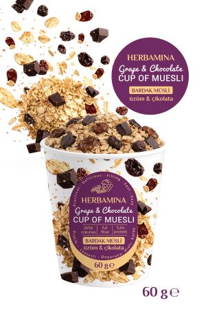 Herbamina Bardak Müsli Üzüm & Çikolatalı - 60 gr - Herbamina