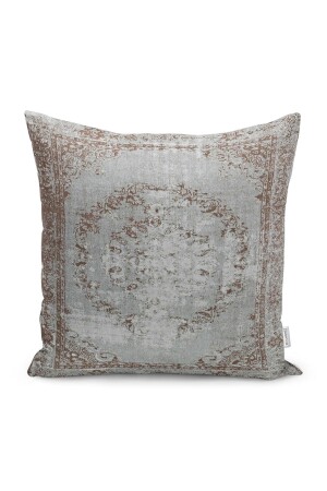 Hereke Patterned Digital Printed Pillow and Cushion Cover with Kilim Motif on the Colored Floor - Realhomes