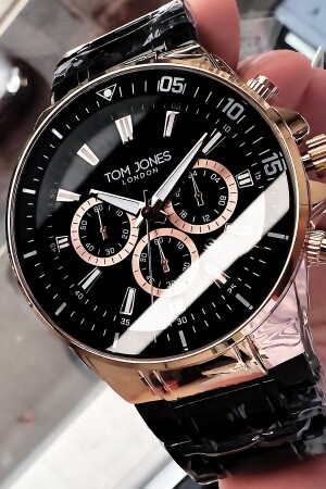Herren-Armbanduhr (Bk), 3 ATM, wasserdicht, schwarzes Stahlband, Geschenk, Cbk630, GNC4628 - Tom Jones
