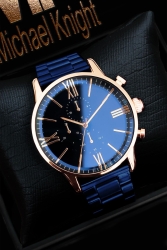 Herrenarmbanduhr mit Metallarmband in Spezialbox MK4576 - Michael Knight