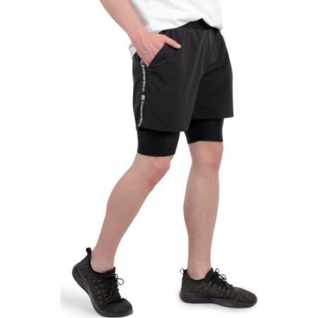 Herrenshorts inSPORTline 2-in-1 Closefit Short - Schwarz - inSPORTline