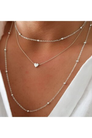 Herz-Halskette Silber 3er-Set - Denizdenal