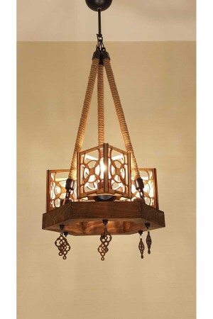 Hexagonal Wooden Chandelier 963 3 Pieces LN 963 - LENAOKSAN