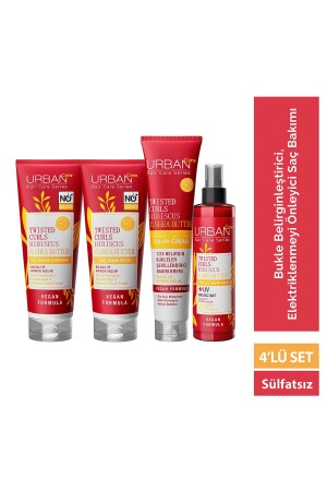 Hibiscus&Shea Butter 4-Piece Care Set Special for Curly and Wavy Hair-sulfate-free-vegan - Urban Care