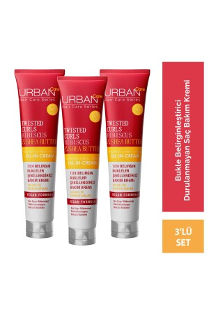 Hibiscus&Shea Butter Leave-in Cream Special for Curly and Wavy Hair 3x175 Ml-vegan - Urban Care