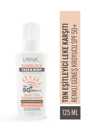 High Protection Anti-Blemish and Skin Tone Equalizing Tinted Sunscreen Spf 50+ 125 Ml 8424 - L'roux health & beauty