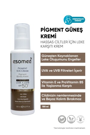 High Protection Anti-Blemish Pigment Sun Cream For Sensitive Skin Uva Uvb Spf50 150 Ml 150MLDDD - Esomed