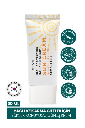 High Protective Sun Cream for Oily and Combination Skin No Sebum Sun Cream 30 ml Spf50 Pa 8809317114521 - LEBELAGE