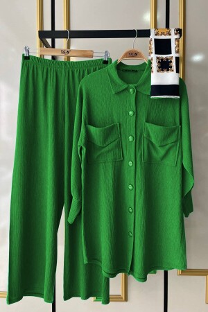 Hijab-Anzug mit zwei Taschen Benetton Grün TC1122 - modabirsen