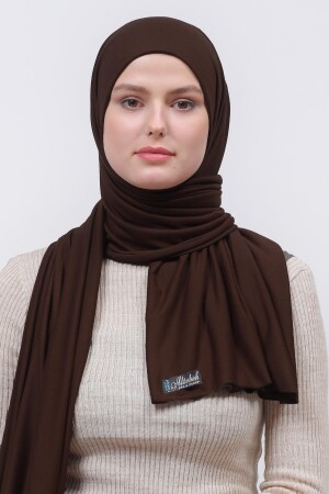 Hijab Combed Cotton Shawl Plain-Bitter Brown - Altobeh