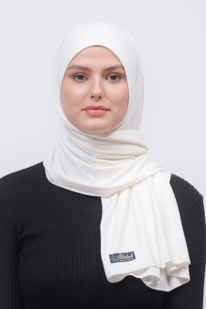 Hijab Combed Cotton Shawl Plain Ecru - Altobeh