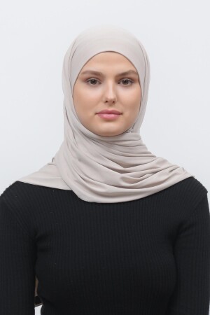 Hijab Combed Cotton Shawl Plain-Light Cream - Altobeh