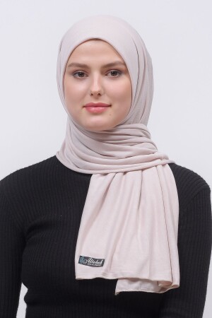 Hijab Combed Cotton Shawl Plain Light Latte 1203 - Altobeh