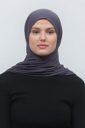 Hijab Combed Cotton Shawl Plain Smoked 1203 - Altobeh