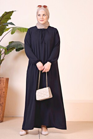 Hijab Comfortable Fit Women's Plus Size Dress Viscose Black - Ferace