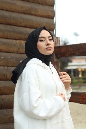 Hijab Cotton Crash Jazz Shawl Model - Black - Organic Scarfs