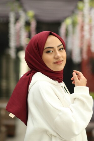Hijab Cotton Kraş Jazz Shawl Model - burgundy - Organic