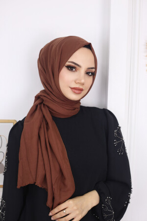 Hijab-Damen-Bambusschal-Schal Bitterbraun - Har-Um Ticaret