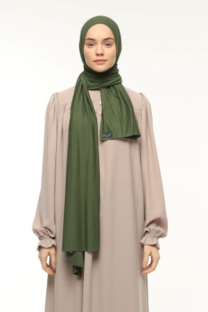 Hijab-Schal aus gekämmter Baumwolle, einfarbig, Khaki 1203 - Altobeh