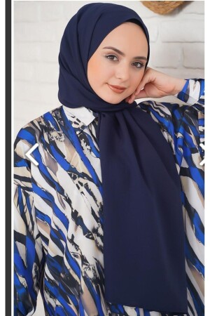 Hijab Women's Cotton Crash Jazz Shawl Navy Blue - Trablus