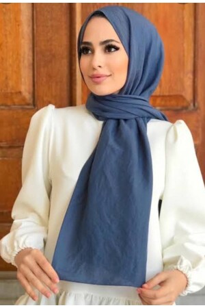 Hijab Women's Cotton Jazz Shawl Indigo - Har-Um Ticaret