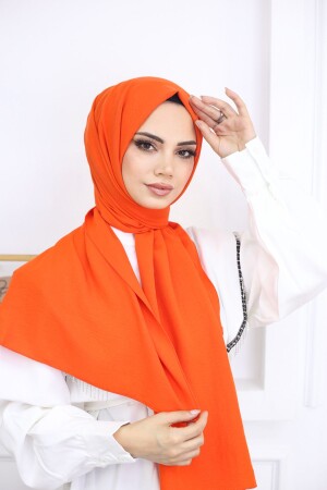 Hijab Women's Cotton Jazz Shawl Model _ Orange - Feronis