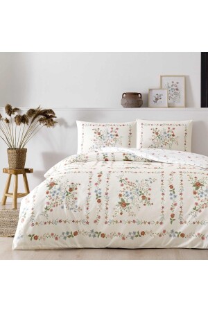 Hilarie Ranforce Doppelbett-Bettbezug-Set, Rosa, TYC00829819475 - Taç