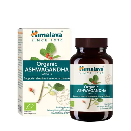 Himalaya Organic Ashwagandha (60 Caplets) - Himalaya
