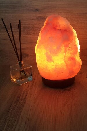 Himalaya-Salzlampe, 3–4 kg, rosa-orange Farbe, Himalaya-Salzlampe mit Ein-/Aus-Knopf - Sulsalt